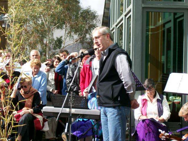 Deputy Mayor John Shumack speaking on behalf of the Snowy River Shire Council.