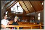 Sunday morning, a  Mass at St  Columbkille with Festival  organiser Harry Cummins and his wife Judy.