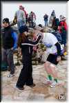 Paul Gospodarczyk getting a medal from Paulina.