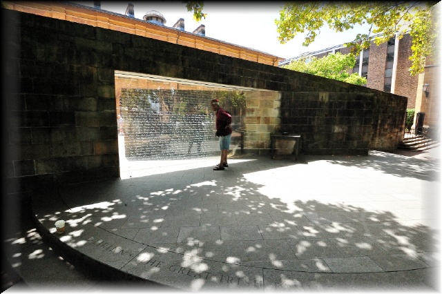 At the Irish Famine Memorial.