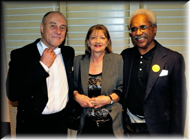 Roy with famous violinist of SSO, Stan Kornel (left).